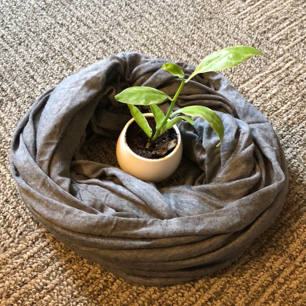Soft light grey infinity scarf!